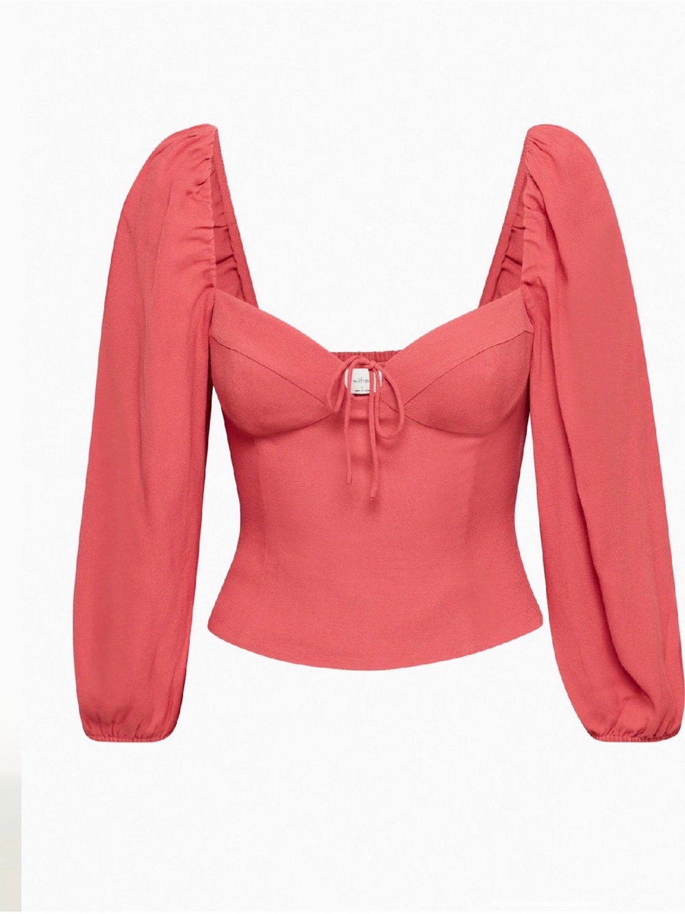 Aritzia Rosy Pink Long-Sleeve Sweetheart Top - Small - NWOT